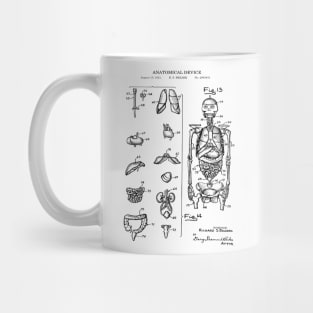 Human Skeleton Patent Blueprint Illustration Mug